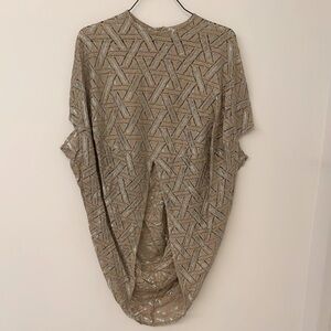 Cream Textured Knit Crew Neck Top